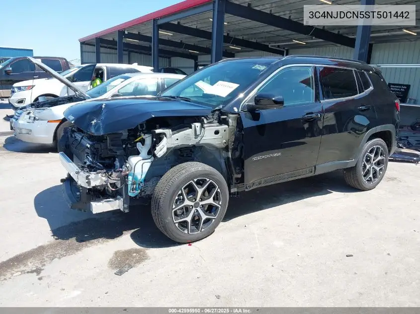 2025 Jeep Compass Limited 4X4 VIN: 3C4NJDCN5ST501442 Lot: 42595950