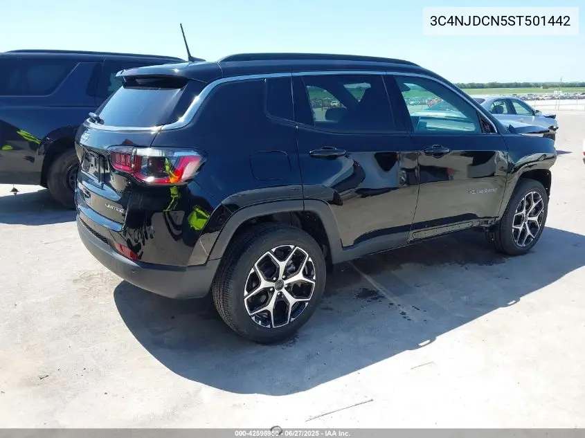 2025 Jeep Compass Limited 4X4 VIN: 3C4NJDCN5ST501442 Lot: 42595950