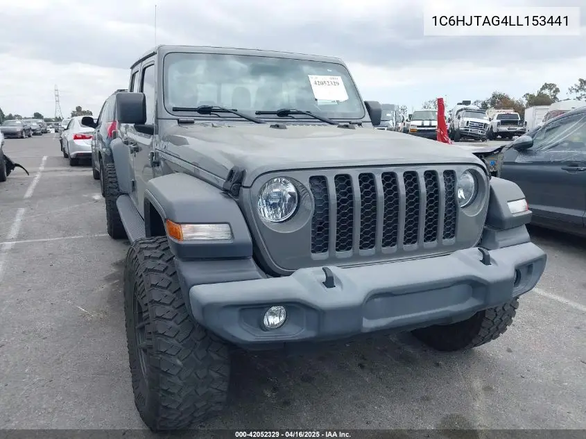 2020 Jeep Gladiator Sport S 4X4 VIN: 1C6HJTAG4LL153441 Lot: 42052329