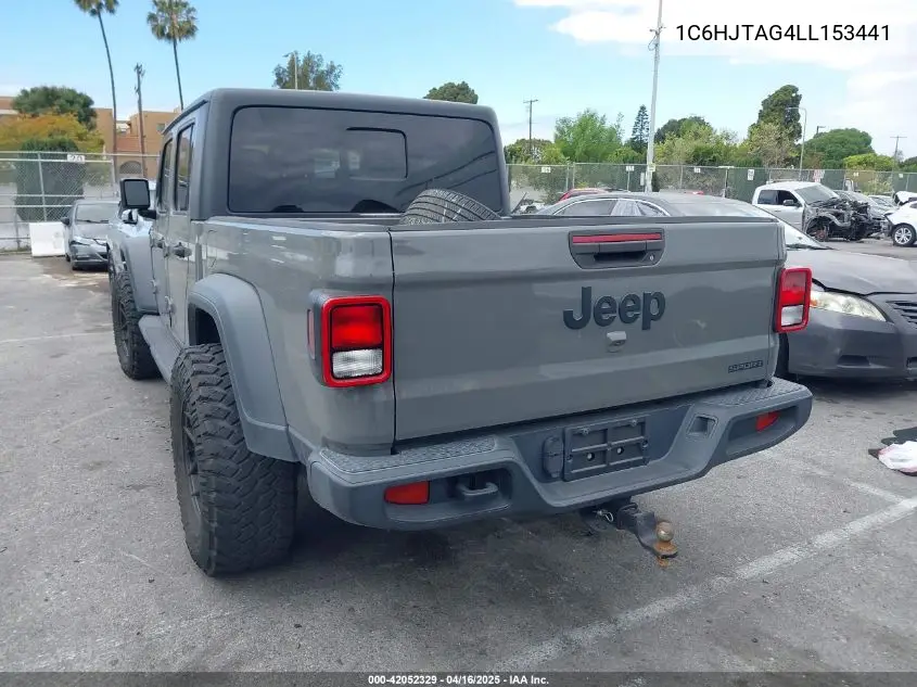 2020 Jeep Gladiator Sport S 4X4 VIN: 1C6HJTAG4LL153441 Lot: 42052329