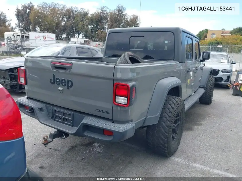 2020 Jeep Gladiator Sport S 4X4 VIN: 1C6HJTAG4LL153441 Lot: 42052329
