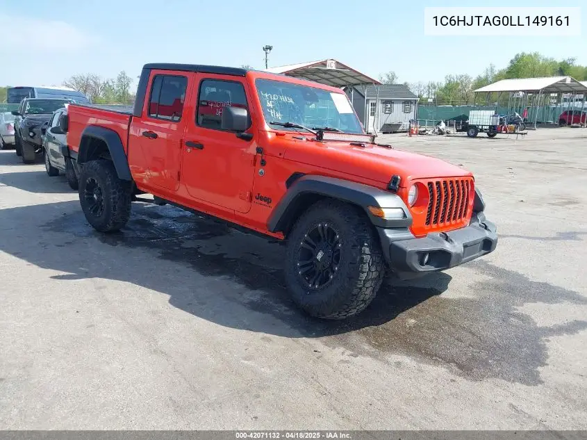 2020 Jeep Gladiator Sport S 4X4 VIN: 1C6HJTAG0LL149161 Lot: 42071132