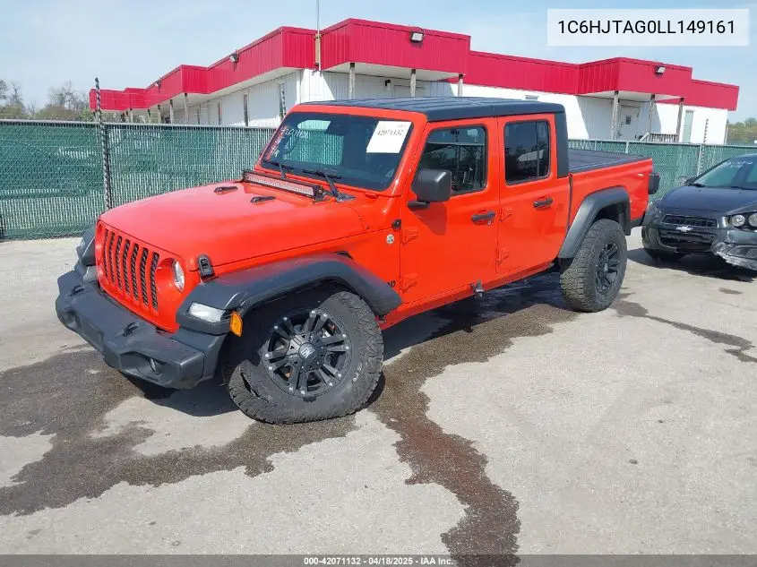 2020 Jeep Gladiator Sport S 4X4 VIN: 1C6HJTAG0LL149161 Lot: 42071132