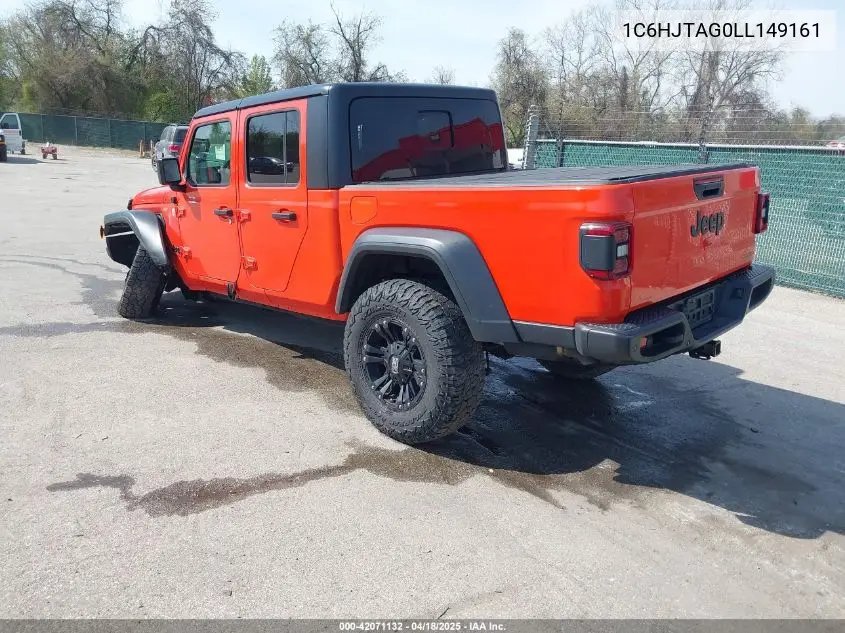 2020 Jeep Gladiator Sport S 4X4 VIN: 1C6HJTAG0LL149161 Lot: 42071132