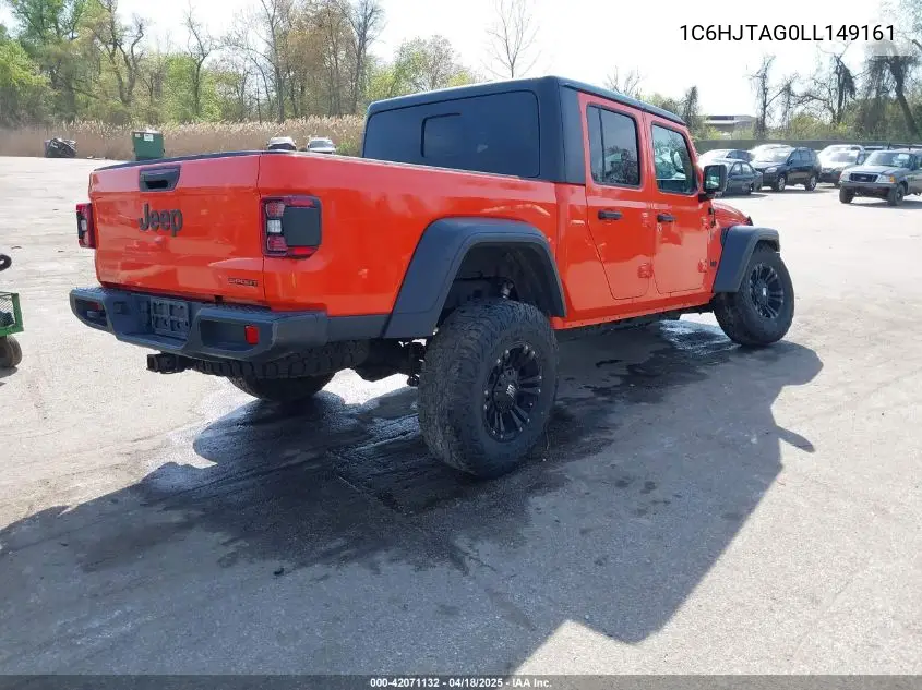 2020 Jeep Gladiator Sport S 4X4 VIN: 1C6HJTAG0LL149161 Lot: 42071132