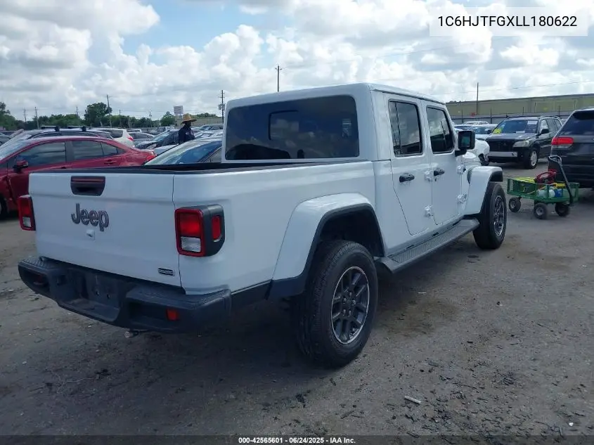 2020 Jeep Gladiator Overland 4X4 VIN: 1C6HJTFGXLL180622 Lot: 42565601