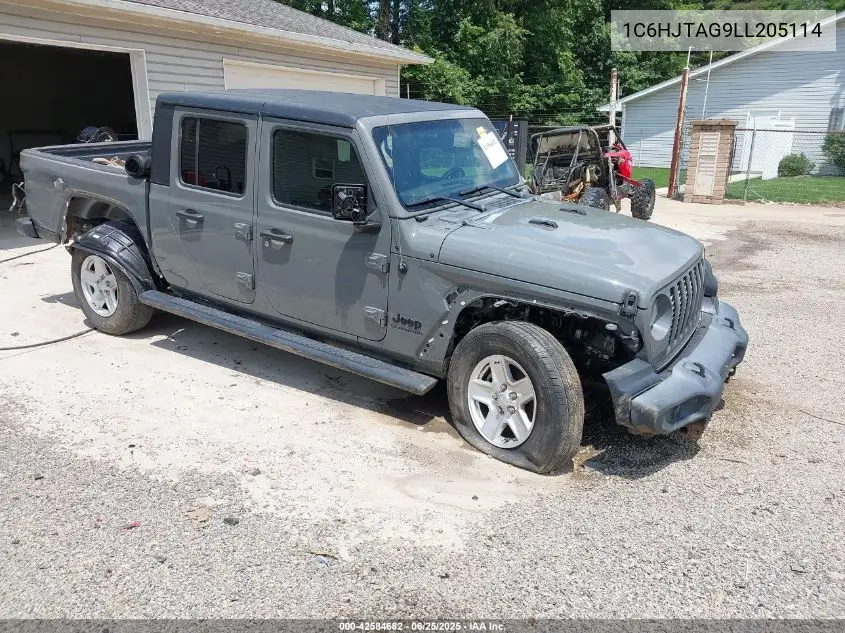 2020 Jeep Gladiator Sport S 4X4 VIN: 1C6HJTAG9LL205114 Lot: 42584682