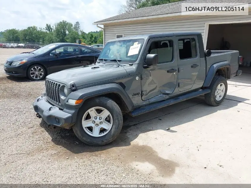 2020 Jeep Gladiator Sport S 4X4 VIN: 1C6HJTAG9LL205114 Lot: 42584682