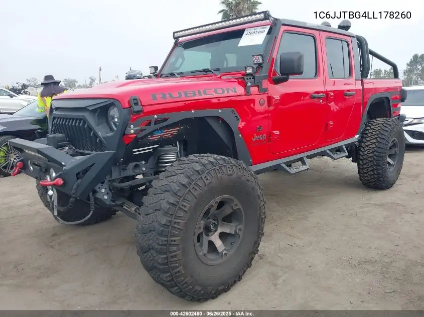 2020 Jeep Gladiator Rubicon 4X4 VIN: 1C6JJTBG4LL178260 Lot: 42602460