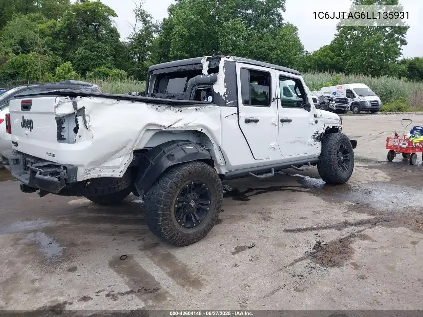 2020 Jeep Gladiator Sport VIN: 1C6JJTAG6LL135931 Lot: 42604148