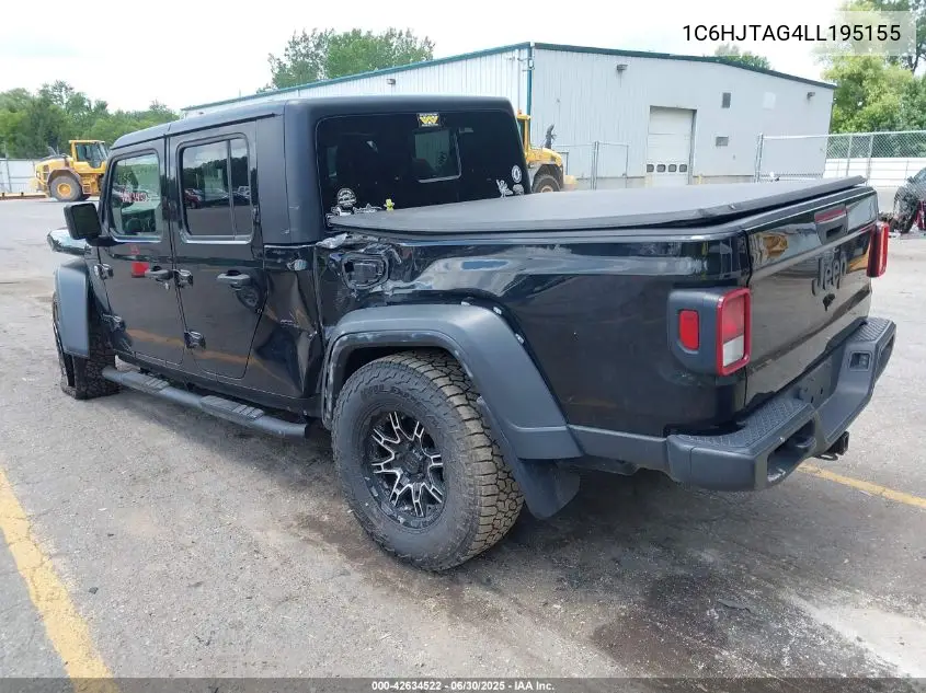2020 Jeep Gladiator Sport 4X4 VIN: 1C6HJTAG4LL195155 Lot: 42634522