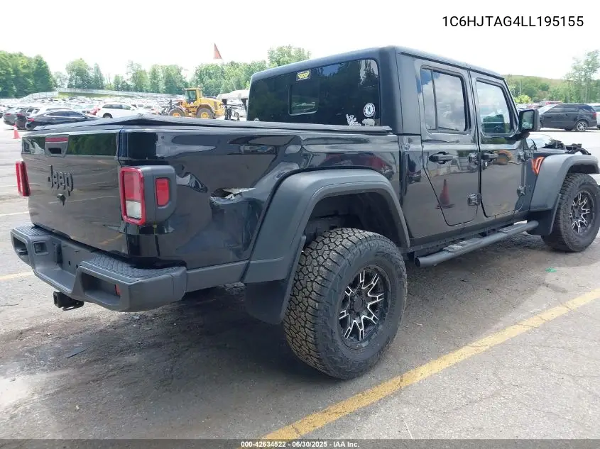 2020 Jeep Gladiator Sport 4X4 VIN: 1C6HJTAG4LL195155 Lot: 42634522