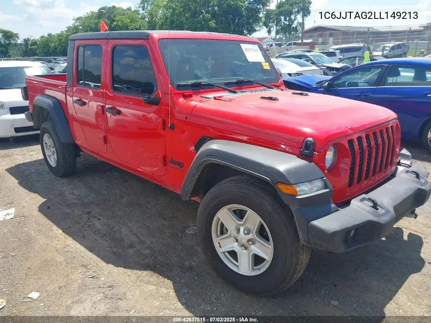2020 Jeep Gladiator Sport S 4X4 VIN: 1C6JJTAG2LL149213 Lot: 42637515