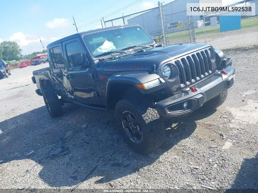 2021 Jeep Gladiator Rubicon 4X4 VIN: 1C6JJTBG9ML592538 Lot: 42206035