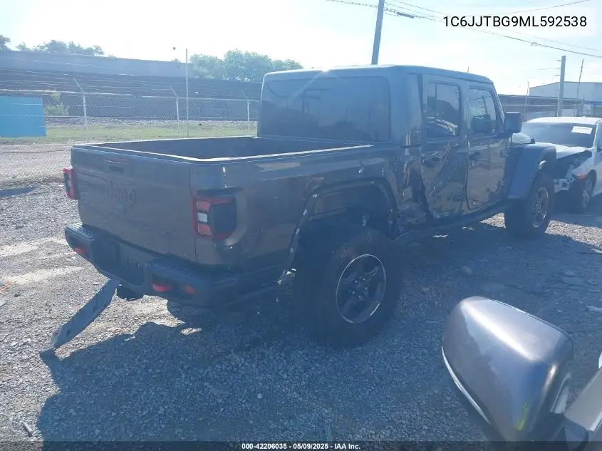 2021 Jeep Gladiator Rubicon 4X4 VIN: 1C6JJTBG9ML592538 Lot: 42206035