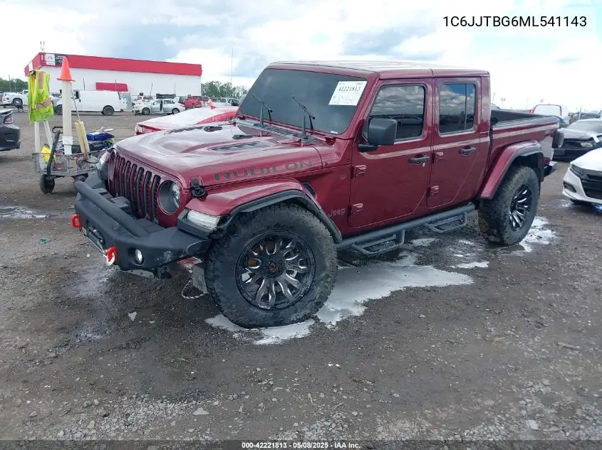 2021 Jeep Gladiator Rubicon 4X4 VIN: 1C6JJTBG6ML541143 Lot: 42221813