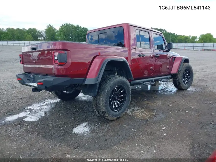 2021 Jeep Gladiator Rubicon 4X4 VIN: 1C6JJTBG6ML541143 Lot: 42221813