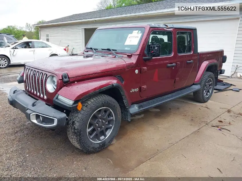 2021 Jeep Gladiator Overland 4X4 VIN: 1C6HJTFGXML555622 Lot: 42237686