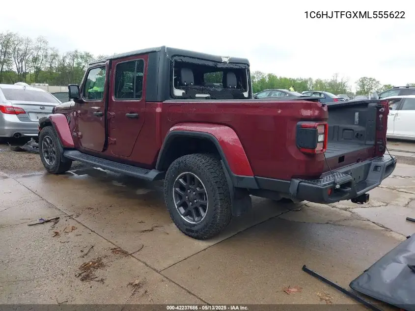 2021 Jeep Gladiator Overland 4X4 VIN: 1C6HJTFGXML555622 Lot: 42237686
