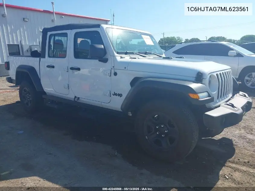 2021 Jeep Gladiator Sport 4X4 VIN: 1C6HJTAG7ML623561 Lot: 42245566