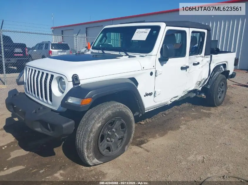2021 Jeep Gladiator Sport 4X4 VIN: 1C6HJTAG7ML623561 Lot: 42245566