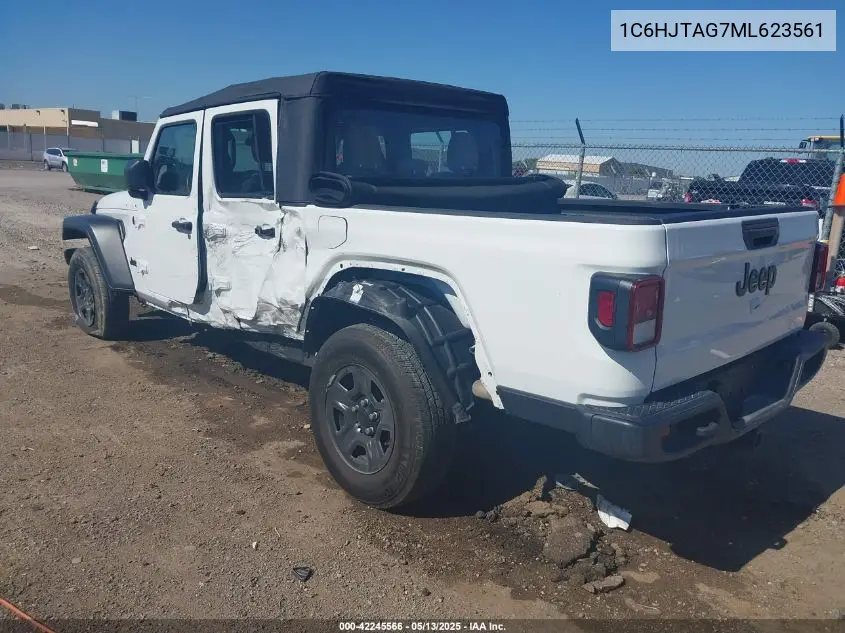 2021 Jeep Gladiator Sport 4X4 VIN: 1C6HJTAG7ML623561 Lot: 42245566