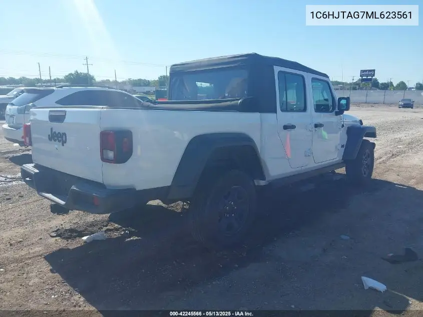 2021 Jeep Gladiator Sport 4X4 VIN: 1C6HJTAG7ML623561 Lot: 42245566