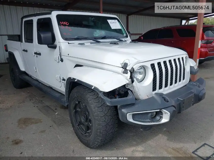 2021 Jeep Gladiator Sport S 4X4 VIN: 1C6HJTAG0ML505674 Lot: 42249317