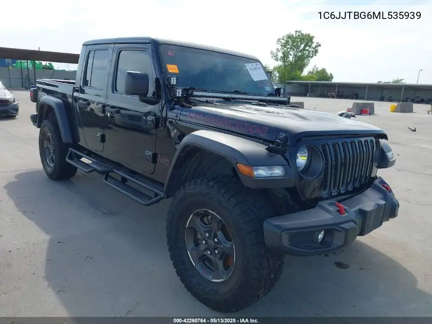 2021 Jeep Gladiator Rubicon 4X4 VIN: 1C6JJTBG6ML535939 Lot: 42260764