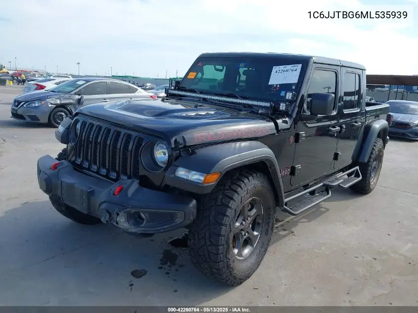 2021 Jeep Gladiator Rubicon 4X4 VIN: 1C6JJTBG6ML535939 Lot: 42260764