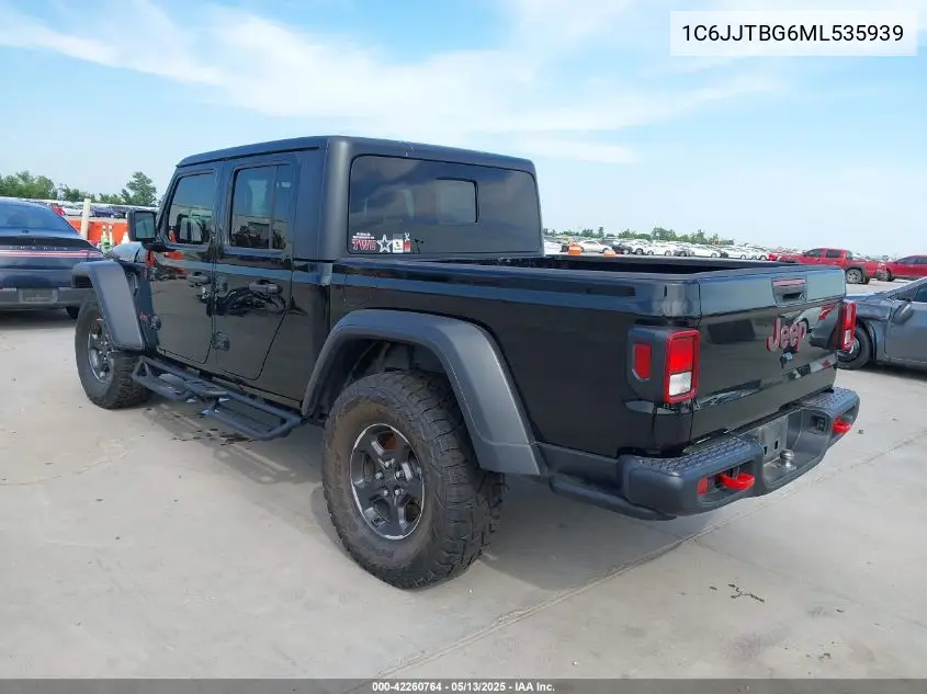 2021 Jeep Gladiator Rubicon 4X4 VIN: 1C6JJTBG6ML535939 Lot: 42260764