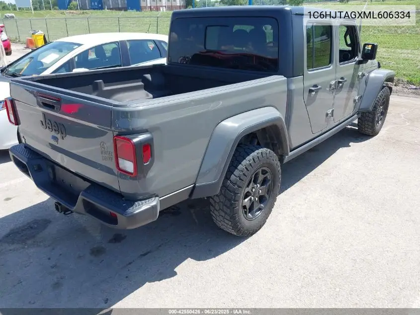 2021 Jeep Gladiator Willys 4X4 VIN: 1C6HJTAGXML606334 Lot: 42550426