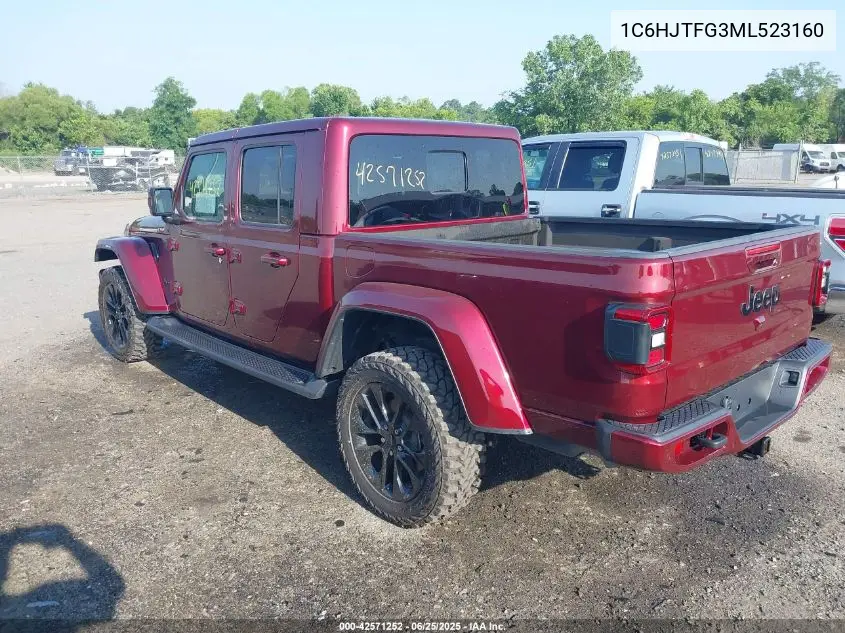 2021 Jeep Gladiator High Altitude 4X4 VIN: 1C6HJTFG3ML523160 Lot: 42571252