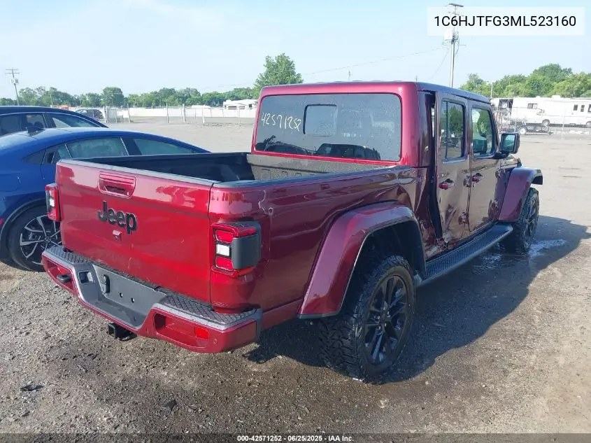 2021 Jeep Gladiator High Altitude 4X4 VIN: 1C6HJTFG3ML523160 Lot: 42571252