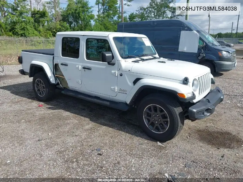 2021 Jeep Gladiator Overland 4X4 VIN: 1C6HJTFG3ML584038 Lot: 42634959
