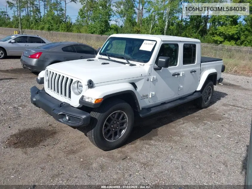 2021 Jeep Gladiator Overland 4X4 VIN: 1C6HJTFG3ML584038 Lot: 42634959