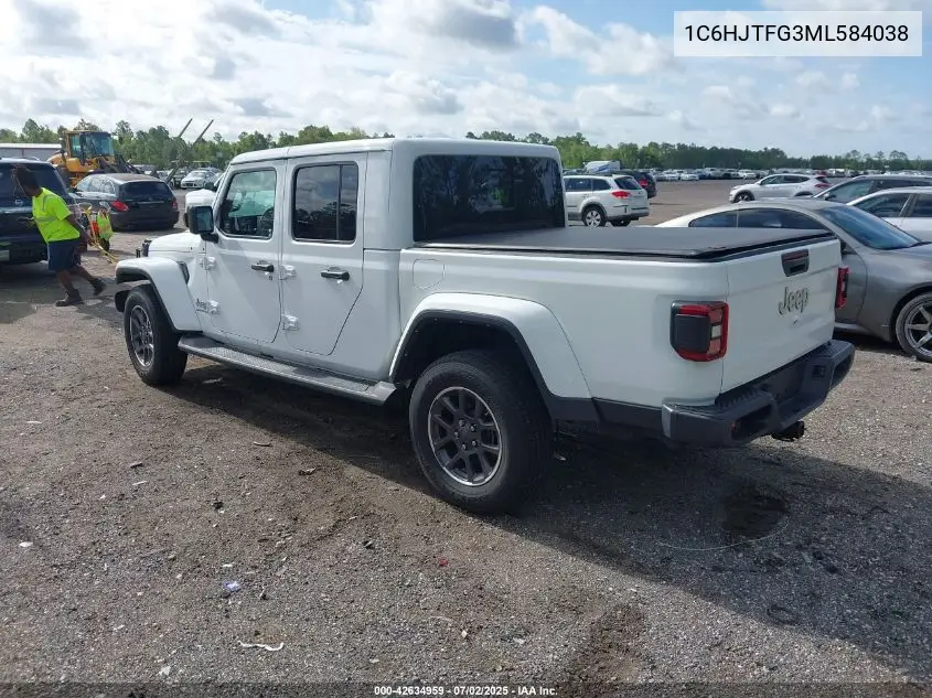 2021 Jeep Gladiator Overland 4X4 VIN: 1C6HJTFG3ML584038 Lot: 42634959