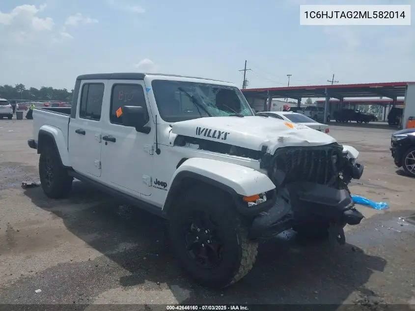 2021 Jeep Gladiator Willys 4X4 VIN: 1C6HJTAG2ML582014 Lot: 42646160