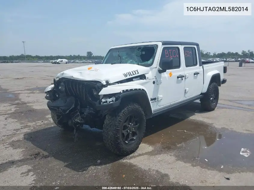 2021 Jeep Gladiator Willys 4X4 VIN: 1C6HJTAG2ML582014 Lot: 42646160