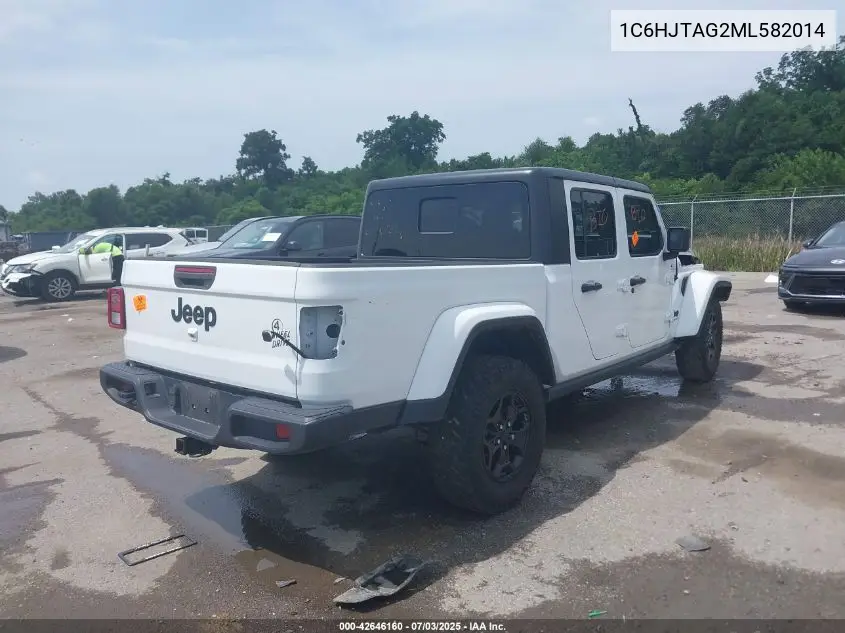 2021 Jeep Gladiator Willys 4X4 VIN: 1C6HJTAG2ML582014 Lot: 42646160