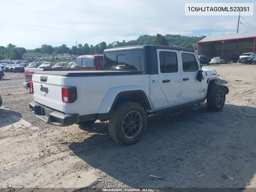 2021 Jeep Gladiator Sport VIN: 1C6HJTAG0ML523351 Lot: 42653040