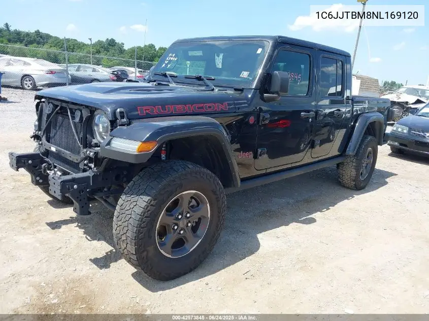 2022 Jeep Gladiator Rubicon 4X4 VIN: 1C6JJTBM8NL169120 Lot: 42573845