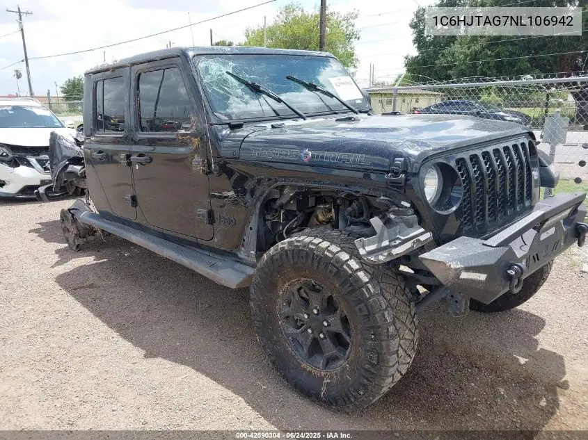 2022 Jeep Gladiator Texas Trail 4X4 VIN: 1C6HJTAG7NL106942 Lot: 42590304