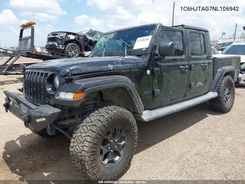 2022 Jeep Gladiator Texas Trail 4X4 VIN: 1C6HJTAG7NL106942 Lot: 42590304