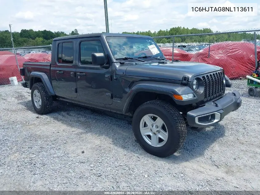 2022 Jeep Gladiator Sport S 4X4 VIN: 1C6HJTAG8NL113611 Lot: 42606904