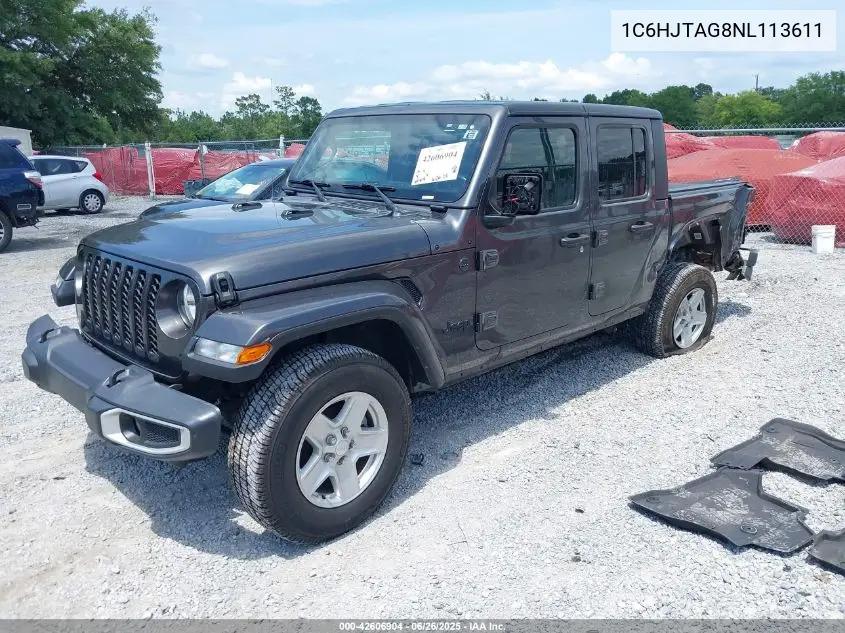 2022 Jeep Gladiator Sport S 4X4 VIN: 1C6HJTAG8NL113611 Lot: 42606904