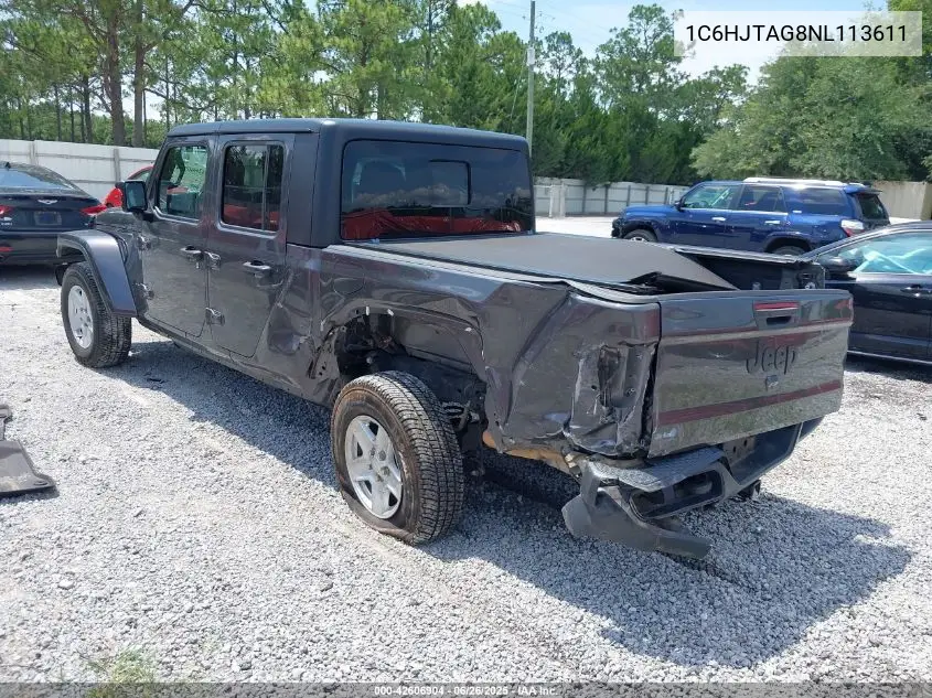 2022 Jeep Gladiator Sport S 4X4 VIN: 1C6HJTAG8NL113611 Lot: 42606904