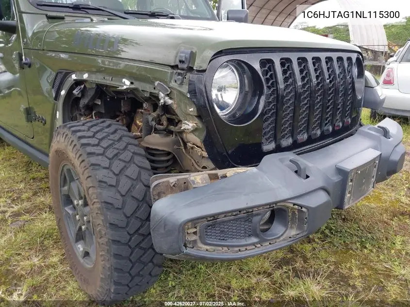2022 Jeep Gladiator Willys 4X4 VIN: 1C6HJTAG1NL115300 Lot: 42620027