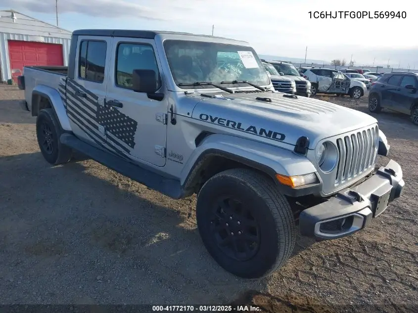 2023 Jeep Gladiator Overland 4X4 VIN: 1C6HJTFG0PL569940 Lot: 41772170