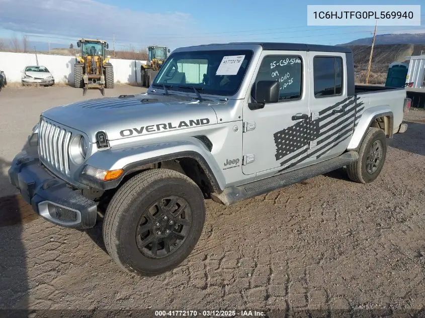 2023 Jeep Gladiator Overland 4X4 VIN: 1C6HJTFG0PL569940 Lot: 41772170